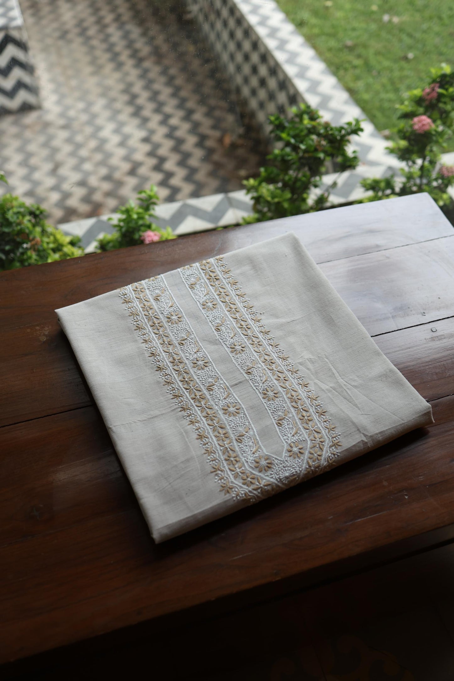 Light Beige Malkha Handspun Khadi Kurtas Unisex Fabric