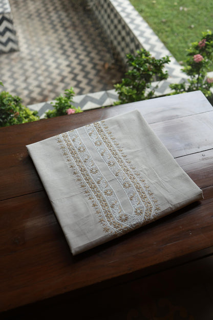 Light Beige Malkha Handspun Khadi Kurtas Unisex Fabric