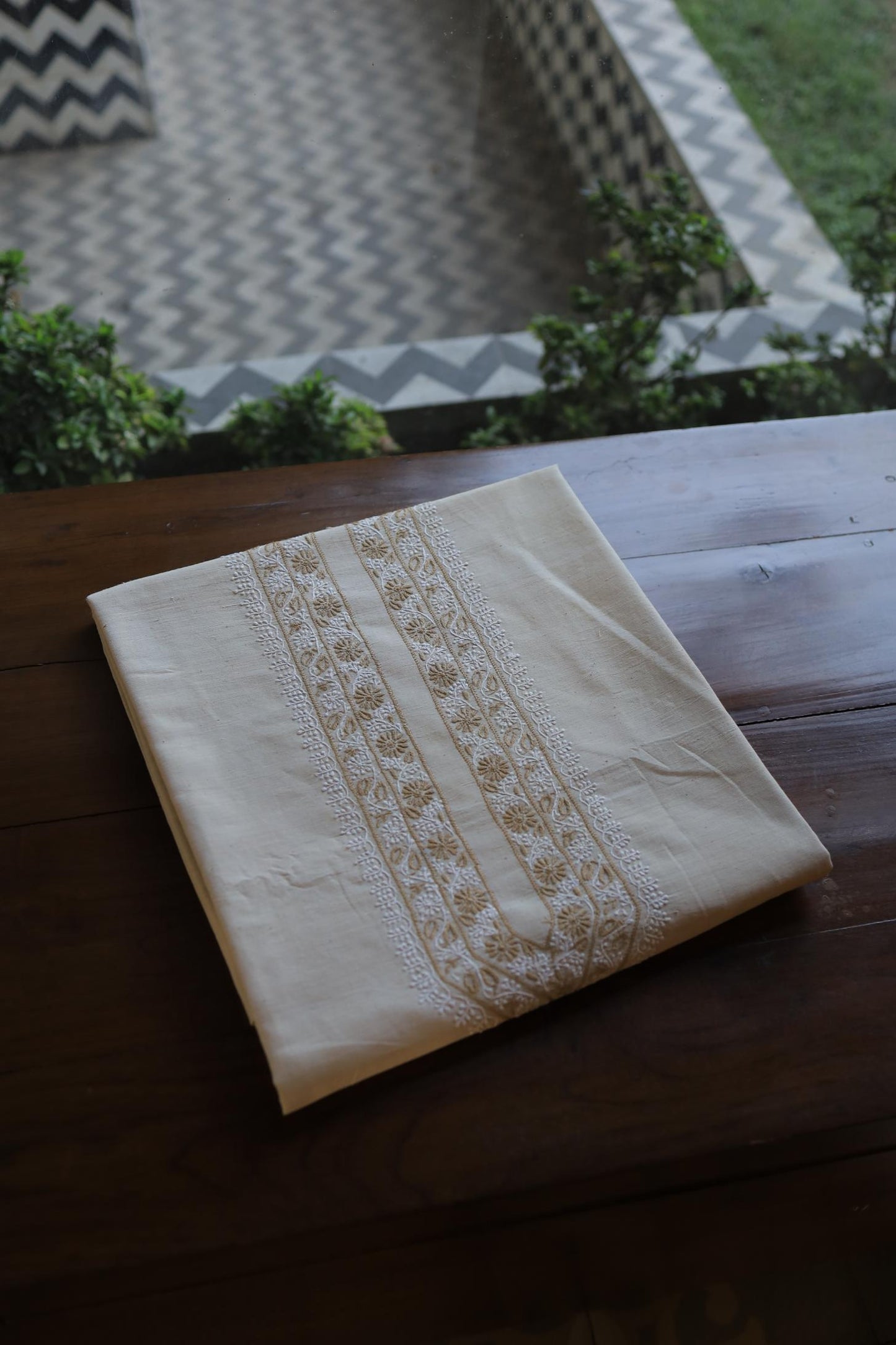 Light Beige Malkha Handspun Khadi Kurtas Unisex Fabric
