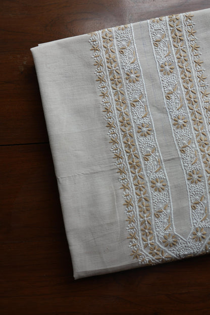 Light Beige Malkha Handspun Khadi Kurtas Unisex Fabric