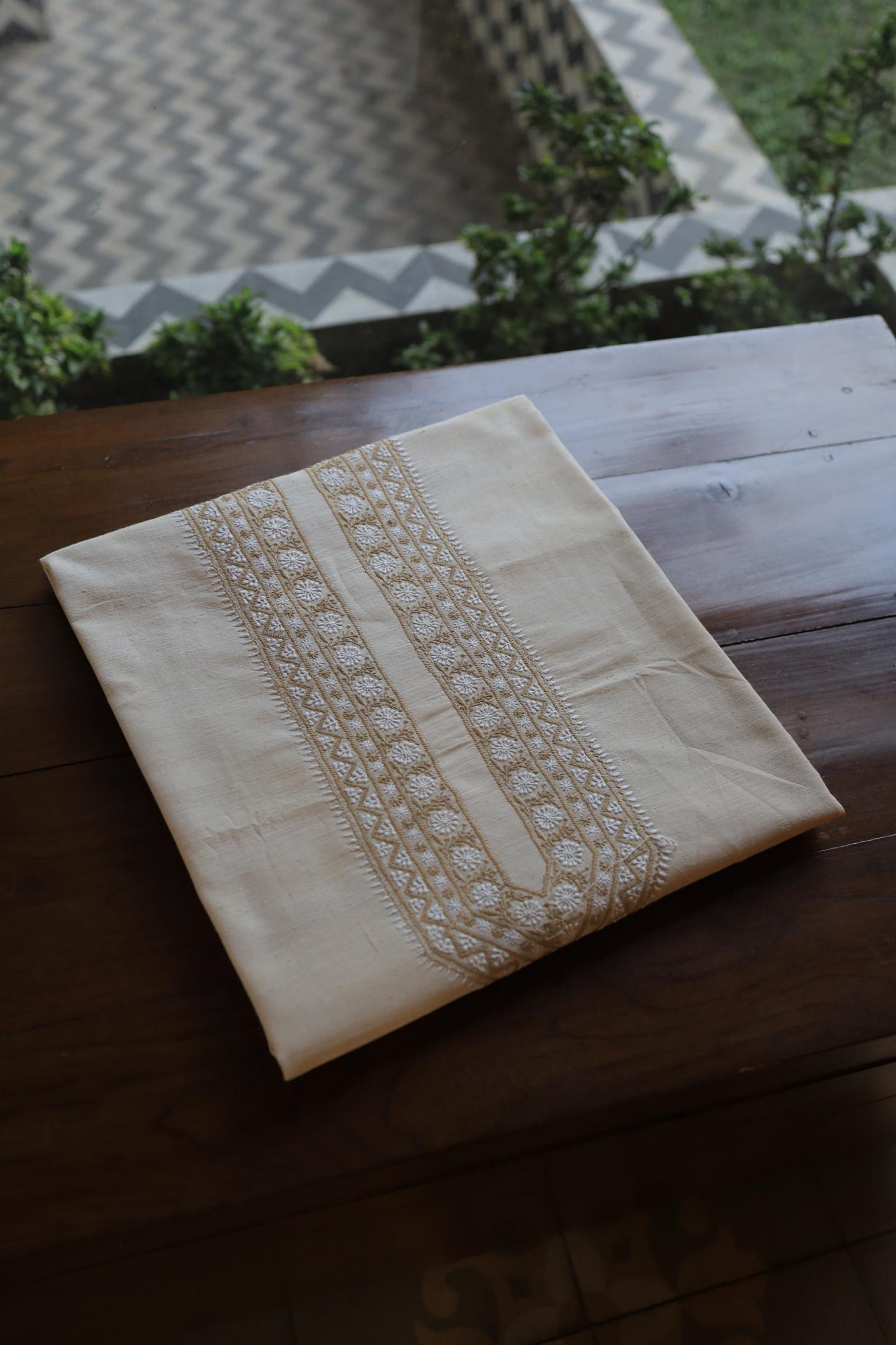 Light Beige Malkha Handspun Khadi Kurtas Unisex Fabric