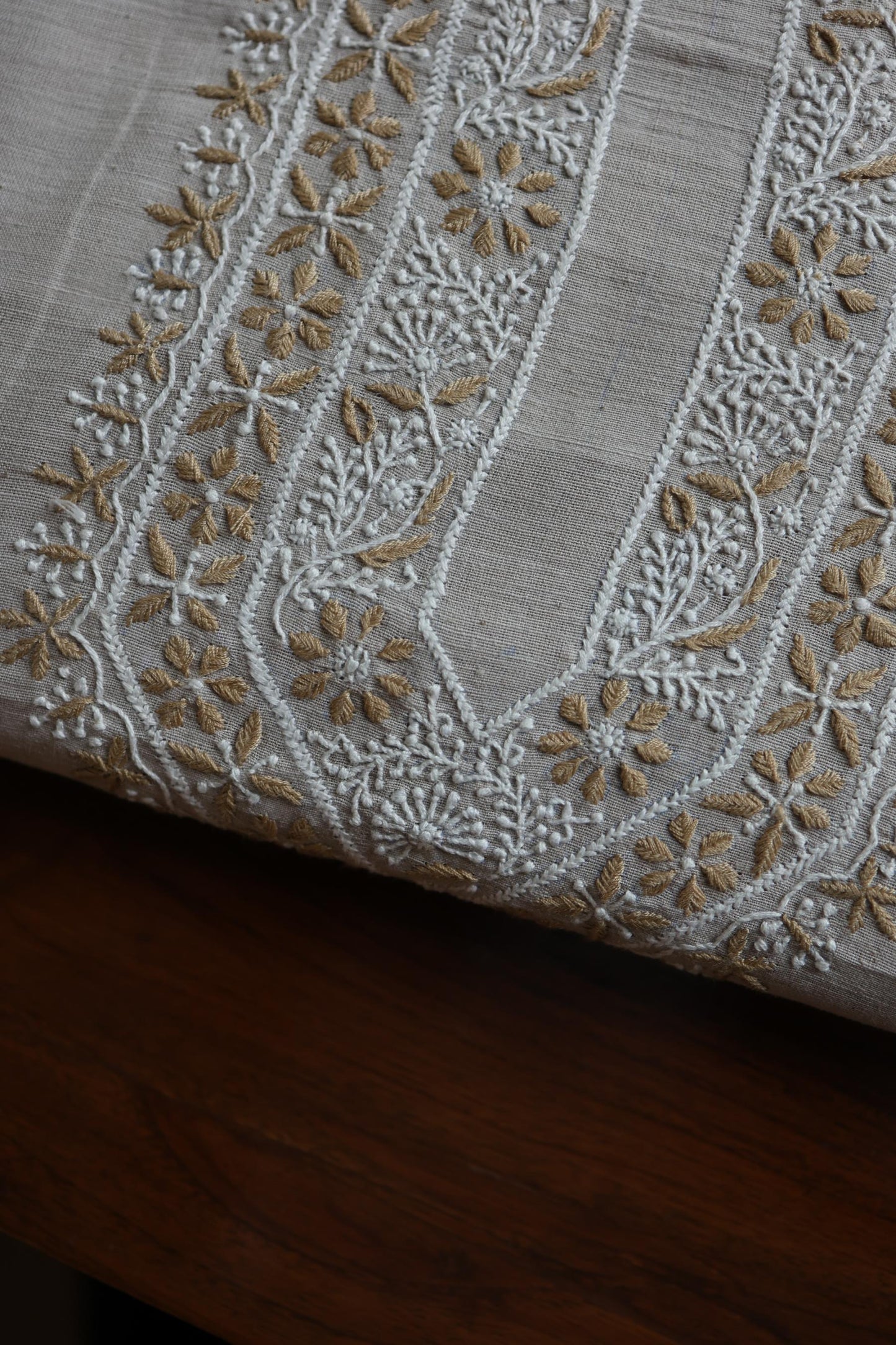 Light Beige Malkha Handspun Khadi Kurtas Unisex Fabric