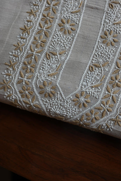 Light Beige Malkha Handspun Khadi Kurtas Unisex Fabric