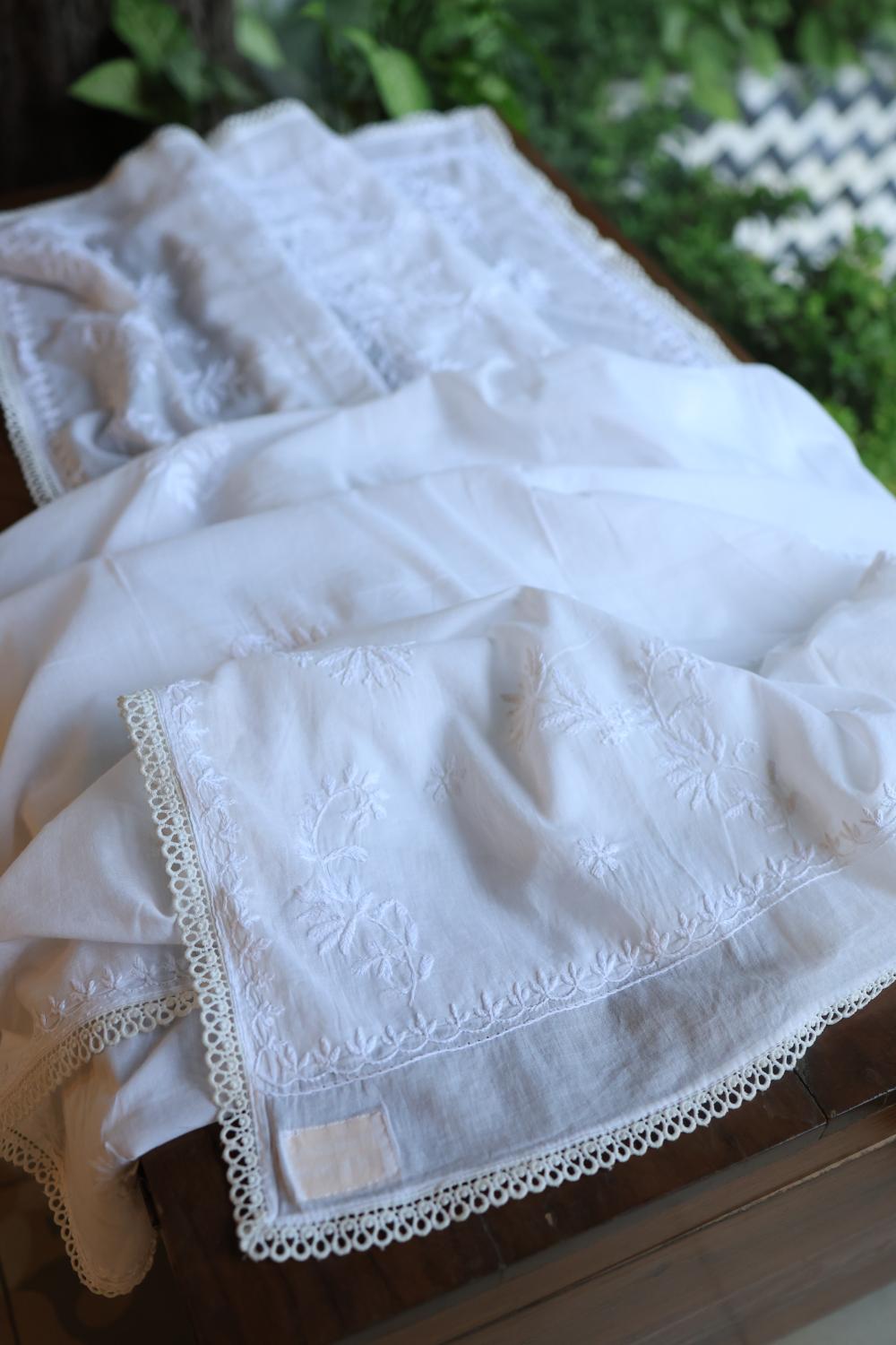 Mal Cotton Chikankari Dupattas