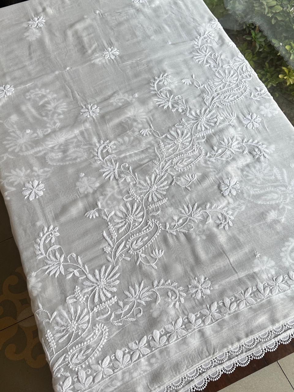 Mal Cotton Chikankari Dupattas