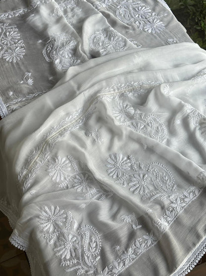 Mal Cotton Chikankari Dupattas