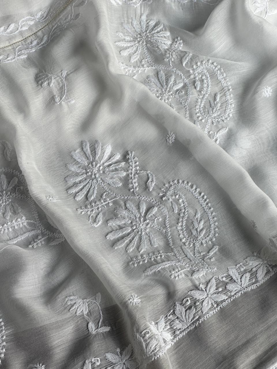 Mal Cotton Chikankari Dupattas