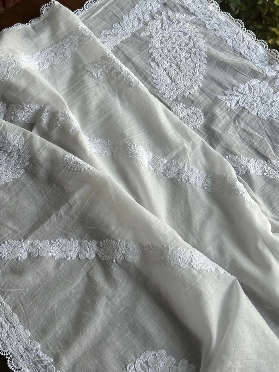 Mal Cotton Chikankari Dupattas