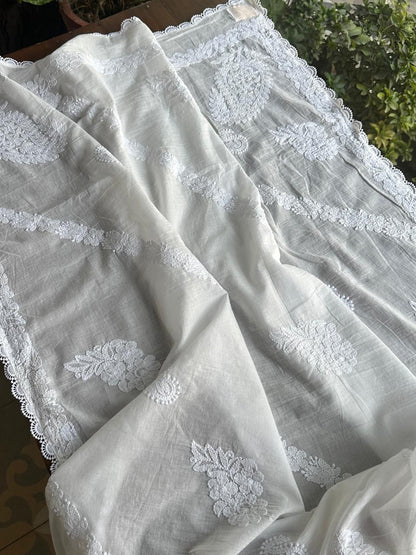 Mal Cotton Chikankari Dupattas