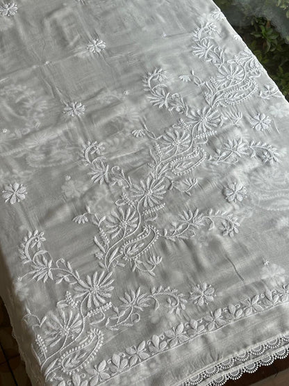 Mal Cotton Chikankari Dupattas