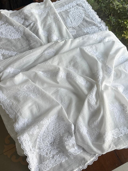 Mal Cotton Chikankari Dupattas