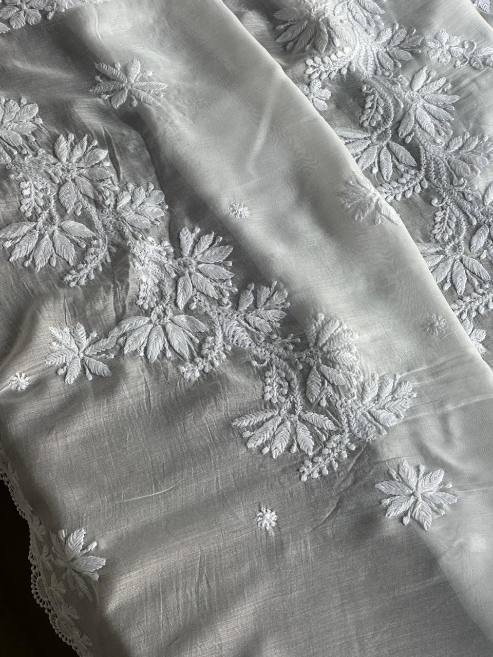 Mal Cotton Chikankari Dupattas