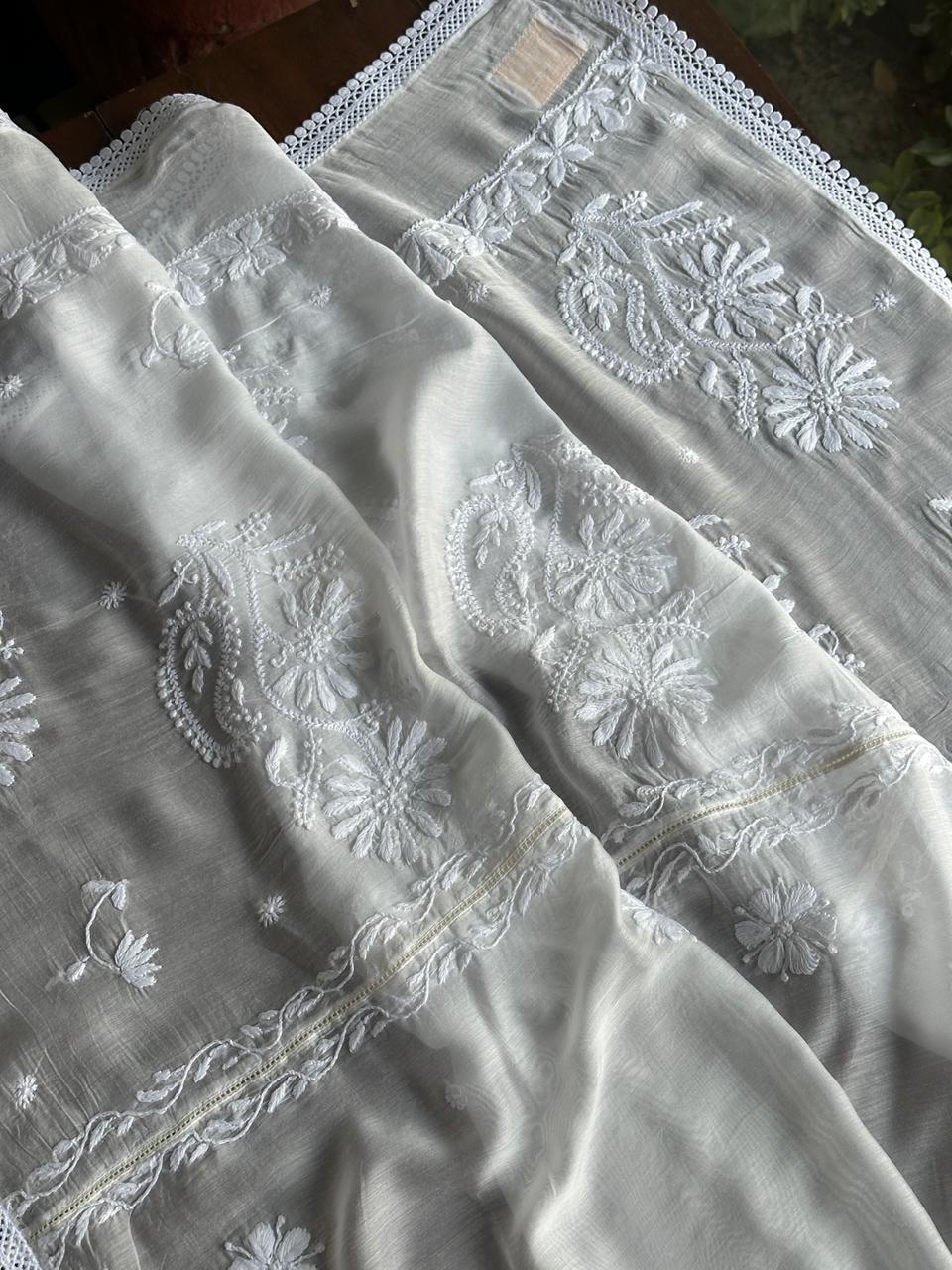 Mal Cotton Chikankari Dupattas
