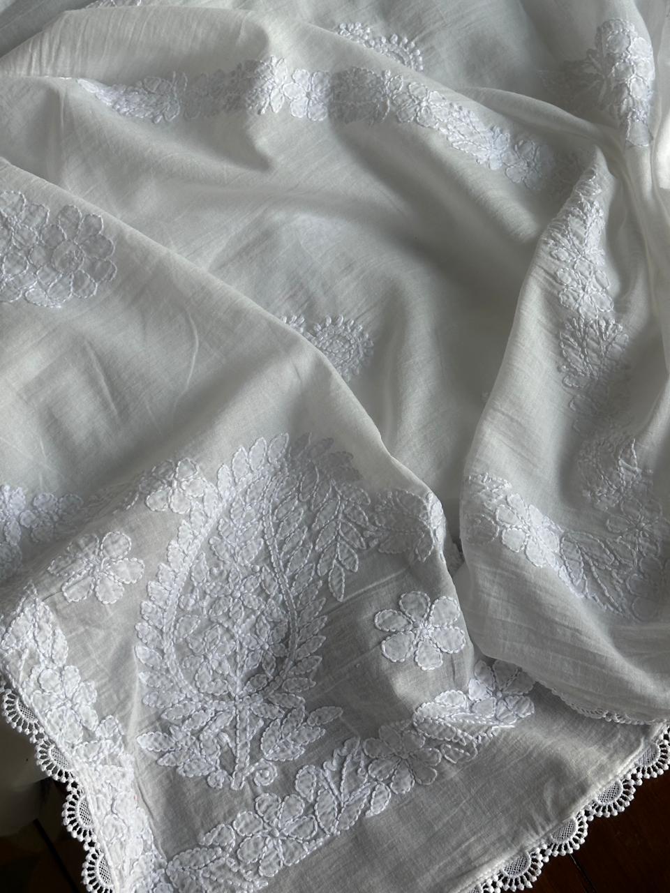 Mal Cotton Chikankari Dupattas