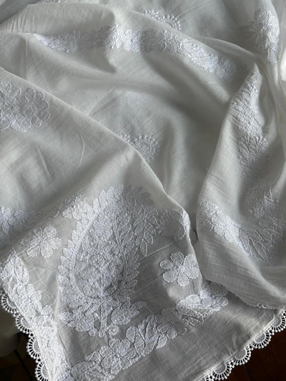 Mal Cotton Chikankari Dupattas