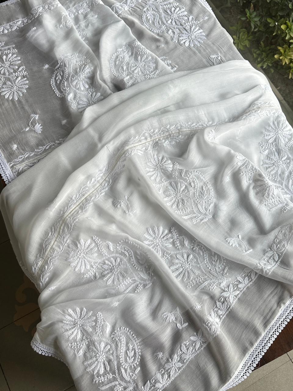 Mal Cotton Chikankari Dupattas