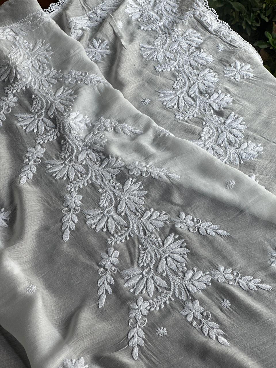 Mal Cotton Chikankari Dupattas