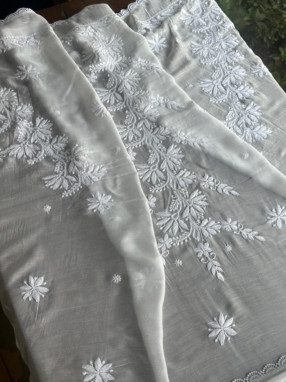 Mal Cotton Chikankari Dupattas
