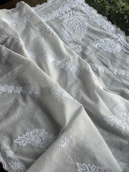 Mal Cotton Chikankari Dupattas