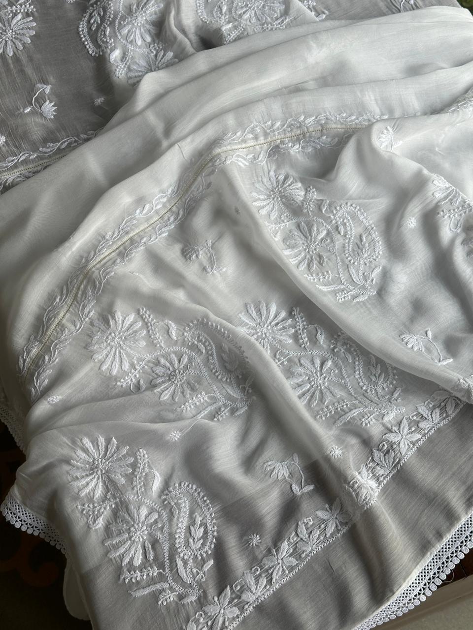 Mal Cotton Chikankari Dupattas