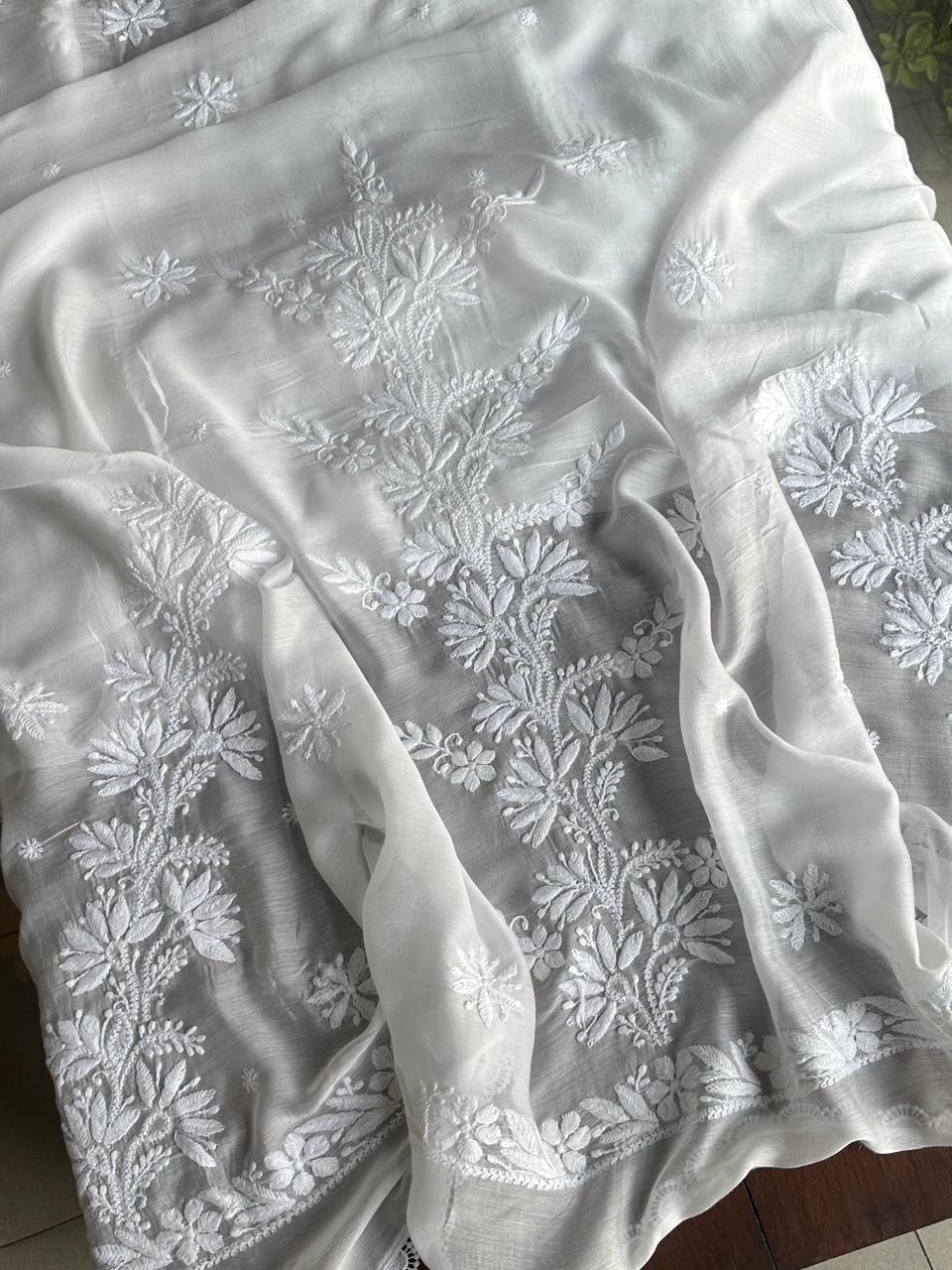 Mal Cotton Chikankari Dupattas
