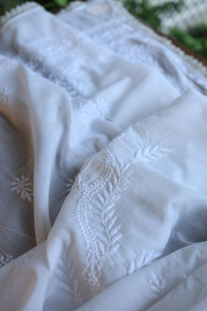 Mal Cotton Chikankari Dupatta