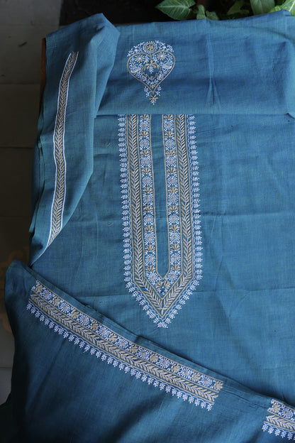 Marble Blue Malkha Handspun Khadi Kurtas Unisex Fabric