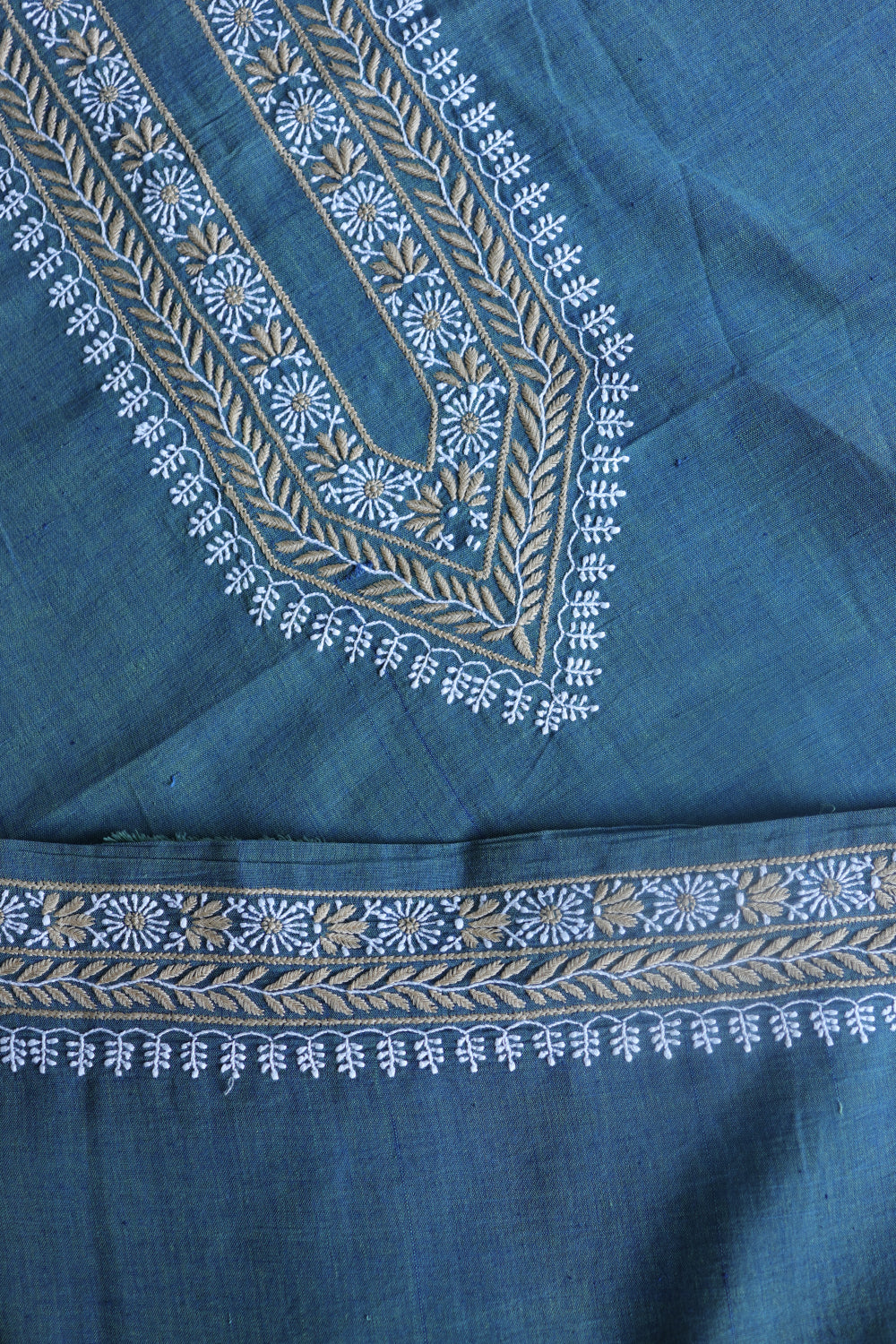 Marble Blue Malkha Handspun Khadi Kurtas Unisex Fabric