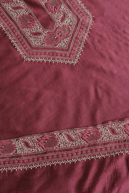Maroon Moonga Silk Men’s Kurta Fabrics