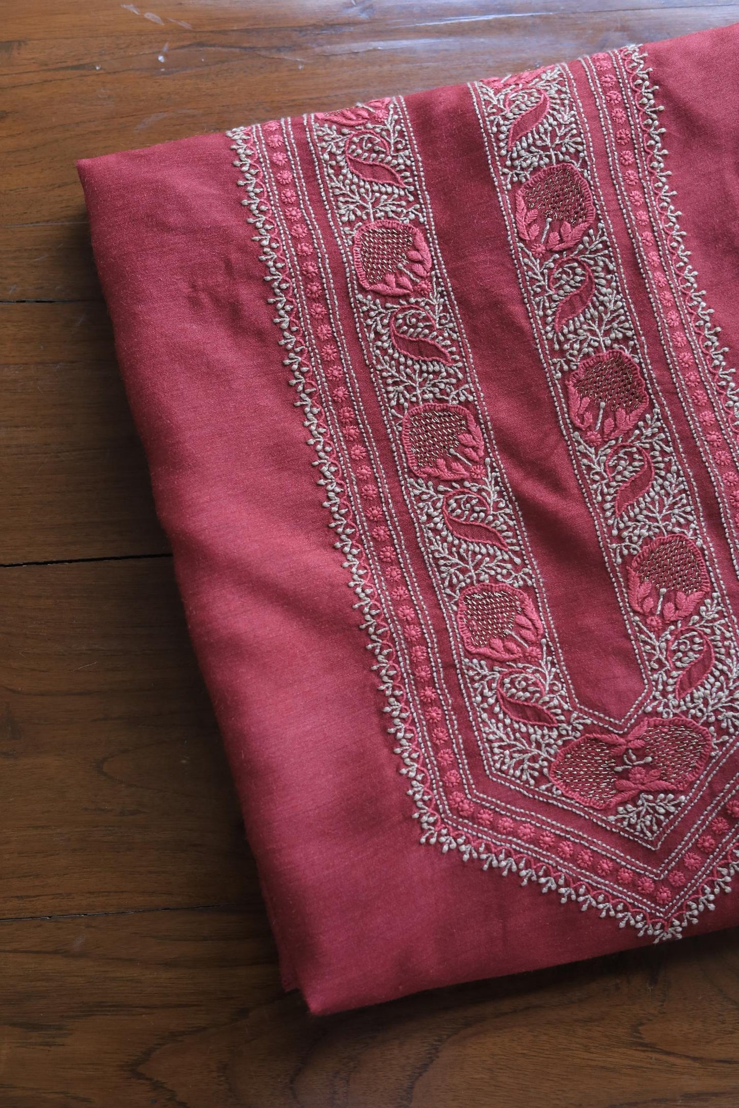 Maroon Moonga Silk Men’s Kurta Fabrics