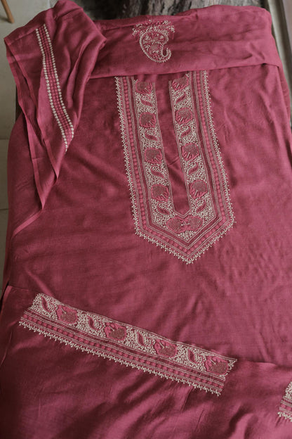 Maroon Moonga Silk Men’s Kurta Fabrics