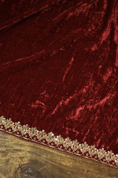 Maroon | Saman Velvet Ready To Wear Kurta Set