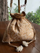 Melon Yellow Tussar Silk Chikankari Ari & Kasab Work Potli Bag