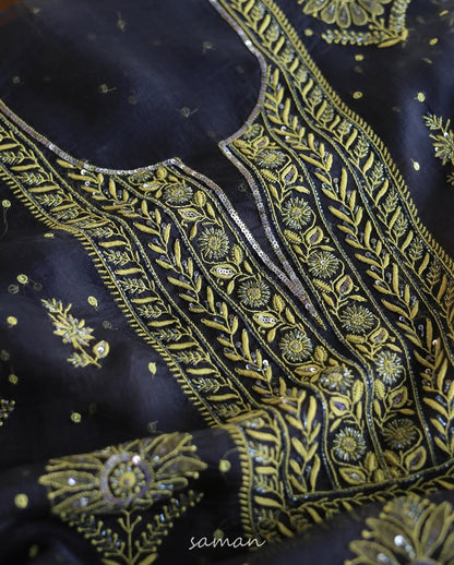 Midnight Blue | Noor Organza Silk Fabrics
