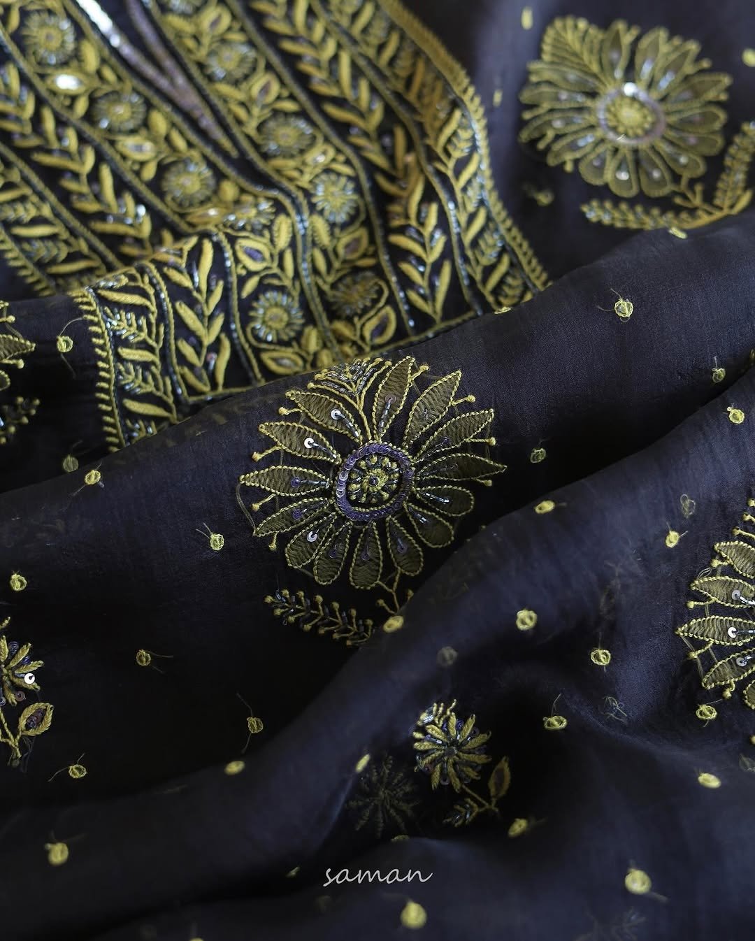 Midnight Blue | Noor Organza Silk Fabrics