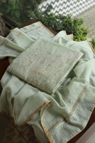 Mint Green Shade Rasm Maheshwari Highlights Fabric
