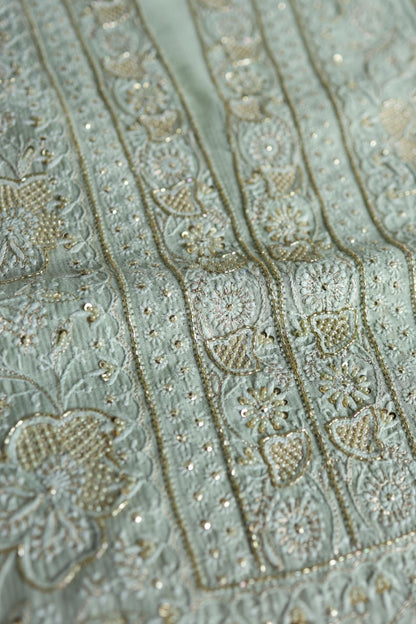 Mint Green Shade Rasm Maheshwari Highlights Fabric