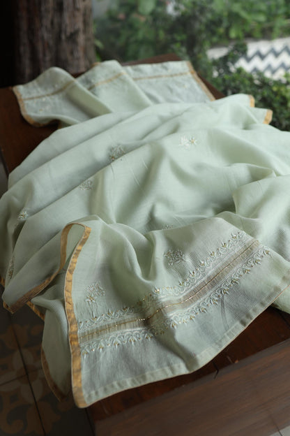 Mint Green Shade Rasm Maheshwari Highlights Fabric