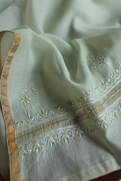 Mint Green Shade Rasm Maheshwari Highlights Fabric