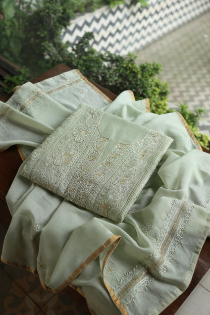 Mint Green Shade Rasm Maheshwari Highlights Fabric