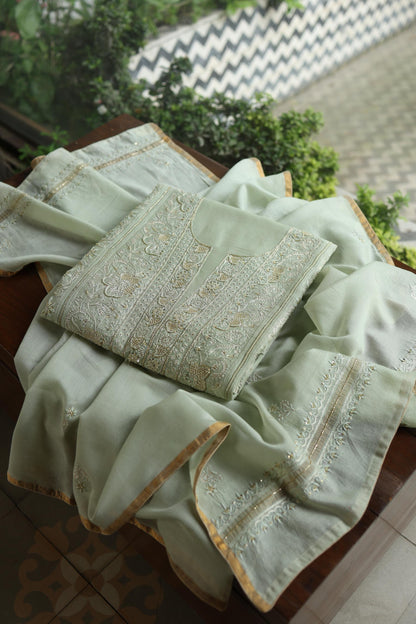 Mint Green Shade Rasm Maheshwari Highlights Fabric