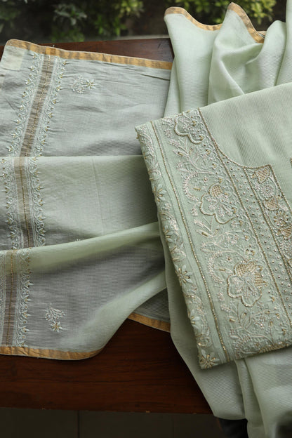 Mint Green Shade Rasm Maheshwari Highlights Fabric