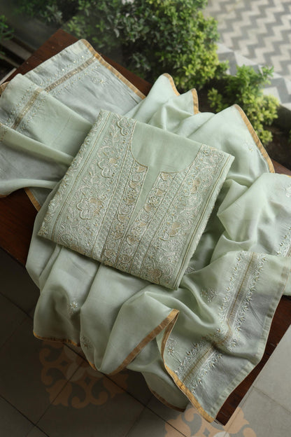Mint Green Shade Rasm Maheshwari Highlights Fabric