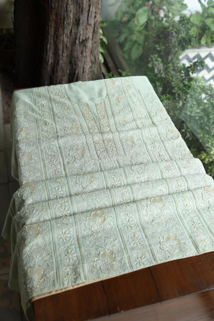 Mint Green Shade Rasm Maheshwari Highlights Fabric