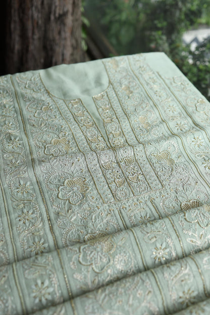 Mint Green Shade Rasm Maheshwari Highlights Fabric