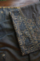 Mist Blue Roheen Tissue Silk Chikankari Unstitched Fabric