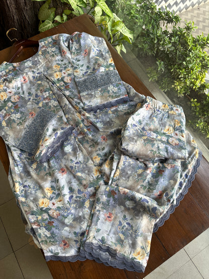 Misty Floral Printed Modal Co-Ord Set