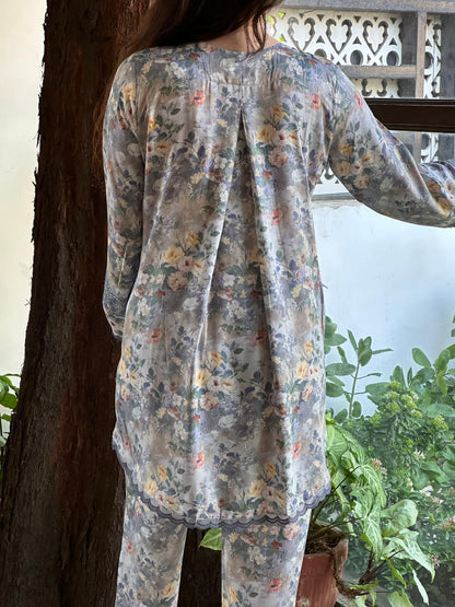 Misty Floral Printed Modal Co-Ord Set