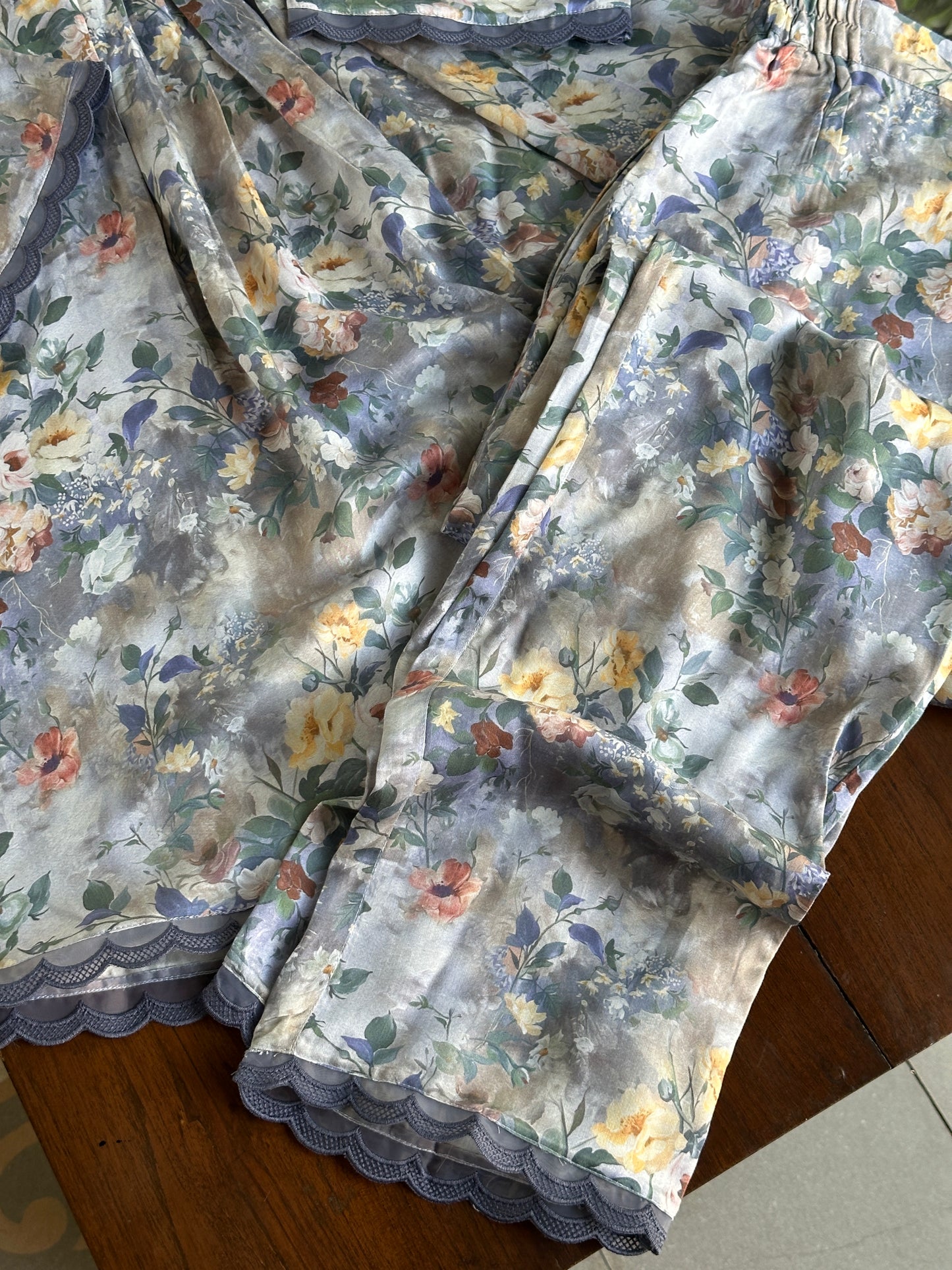Misty Floral Printed Modal Co-Ord Set