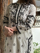 Monochrome Applique Cotton Chikankari Kurta